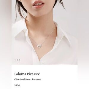Tiffany & Co Paloma Picasso Olive Leaf Heart Pendant